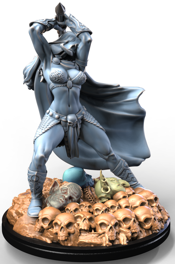 OGRE HUNTRESS resin figure