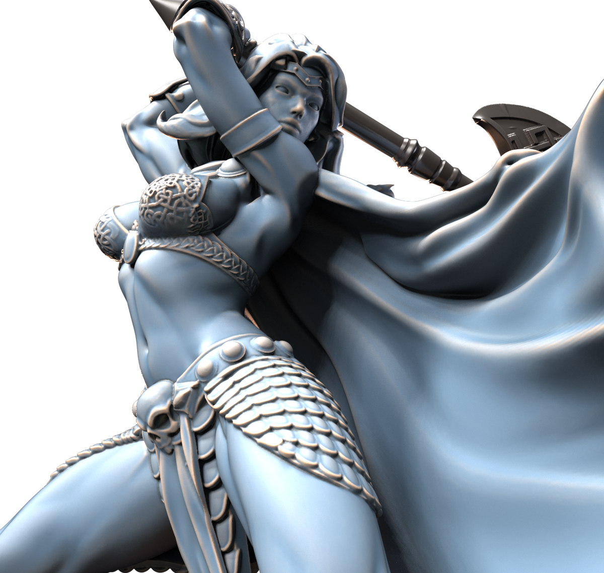 OGRE HUNTRESS resin figure
