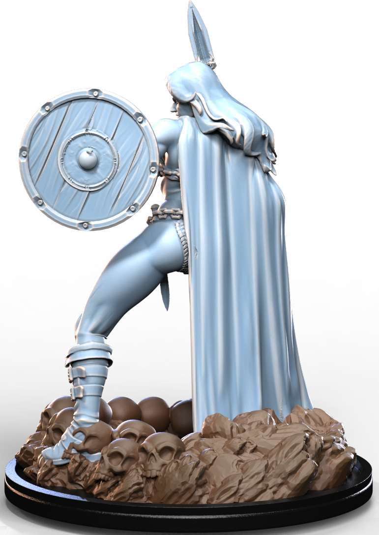 WARRIOR HUNTRESS Full Cape resin figure
