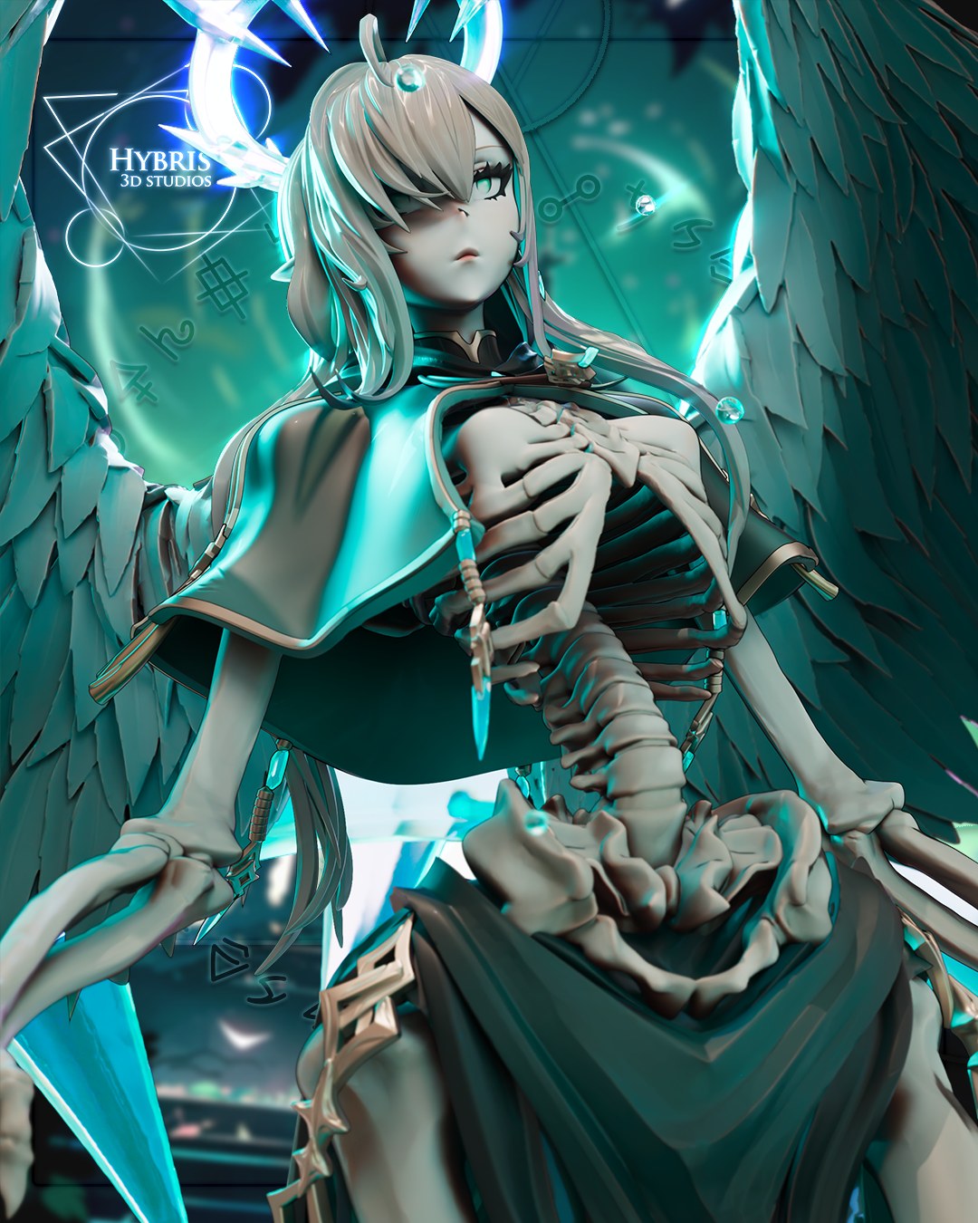 Liche resin figure