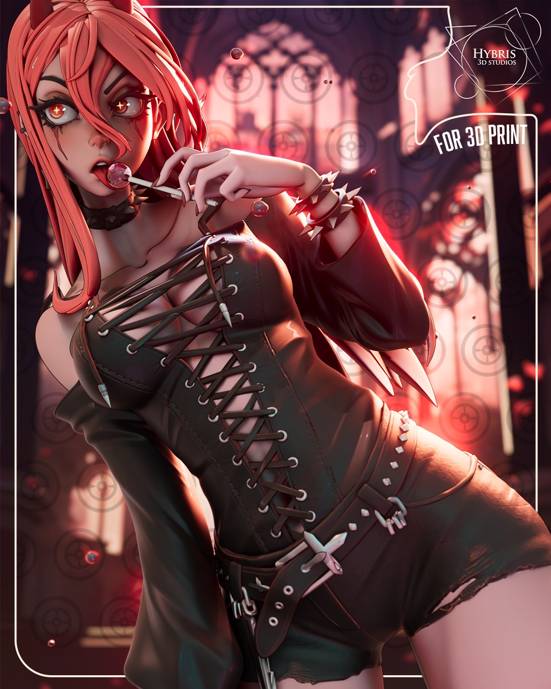Goth Power resin figure