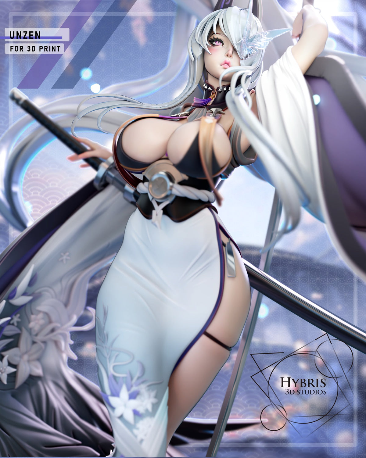 Unzen resin figure