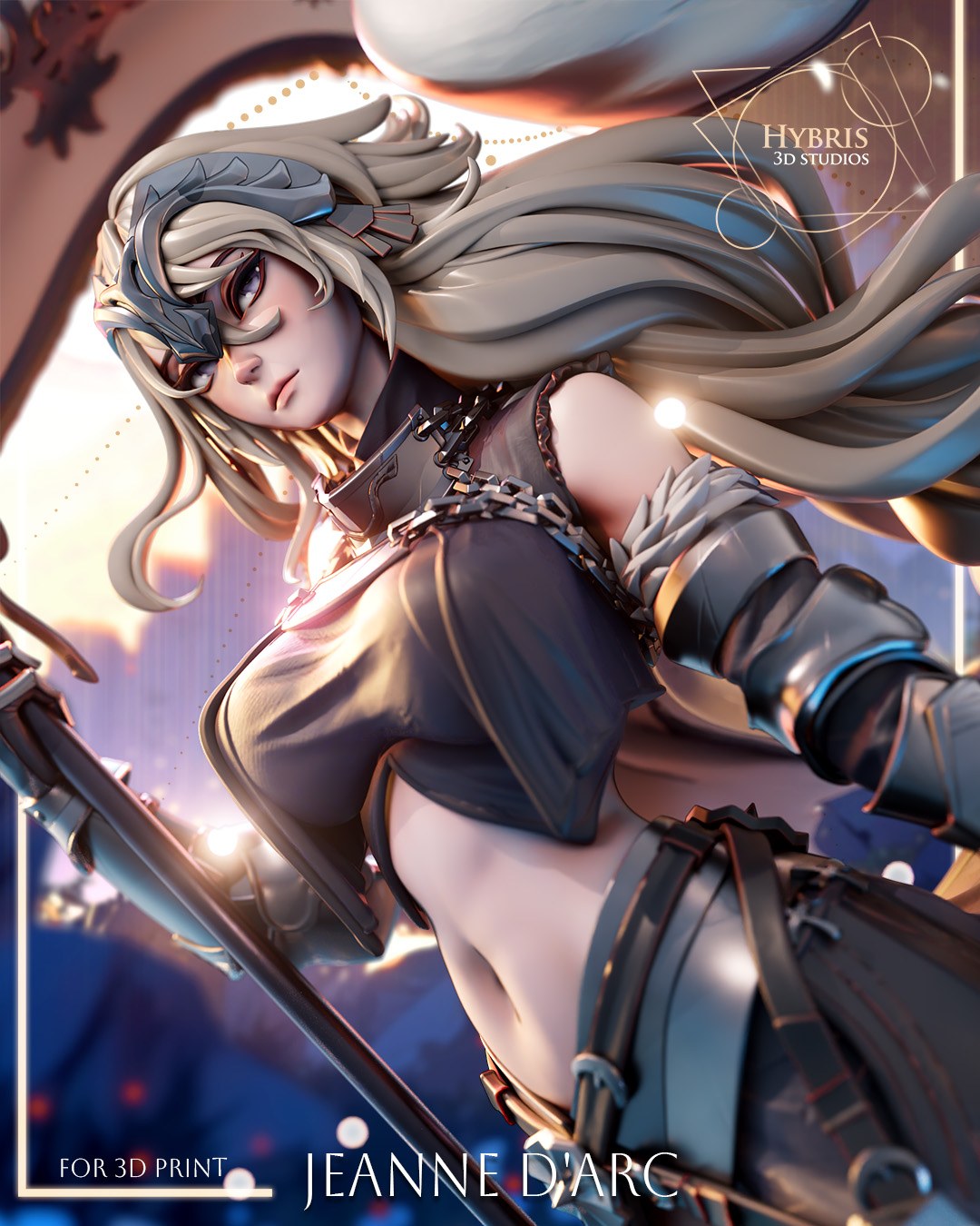 Jeanne d'Arc resin figure