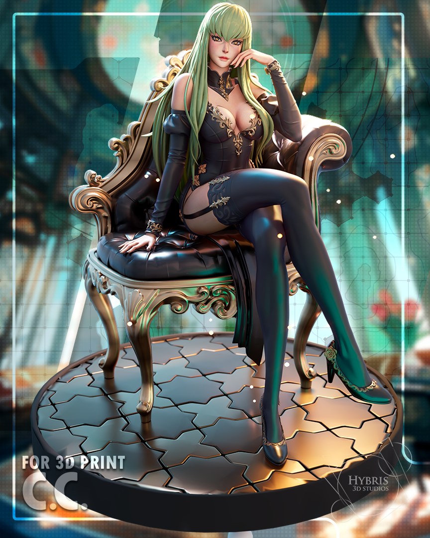 C.C. resin figure