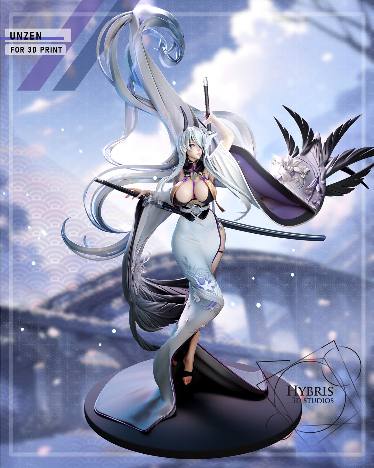 Unzen resin figure