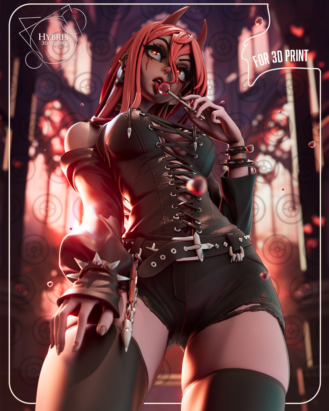 Goth Power resin figure