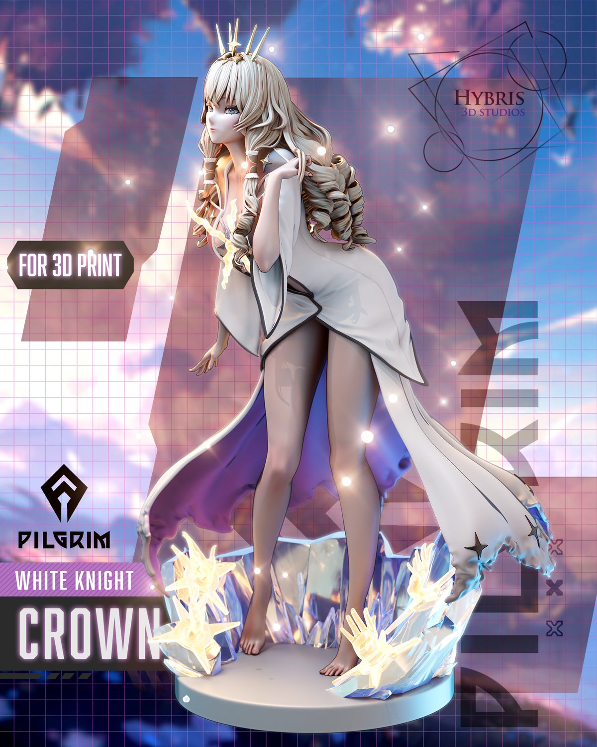 Crown resin figure