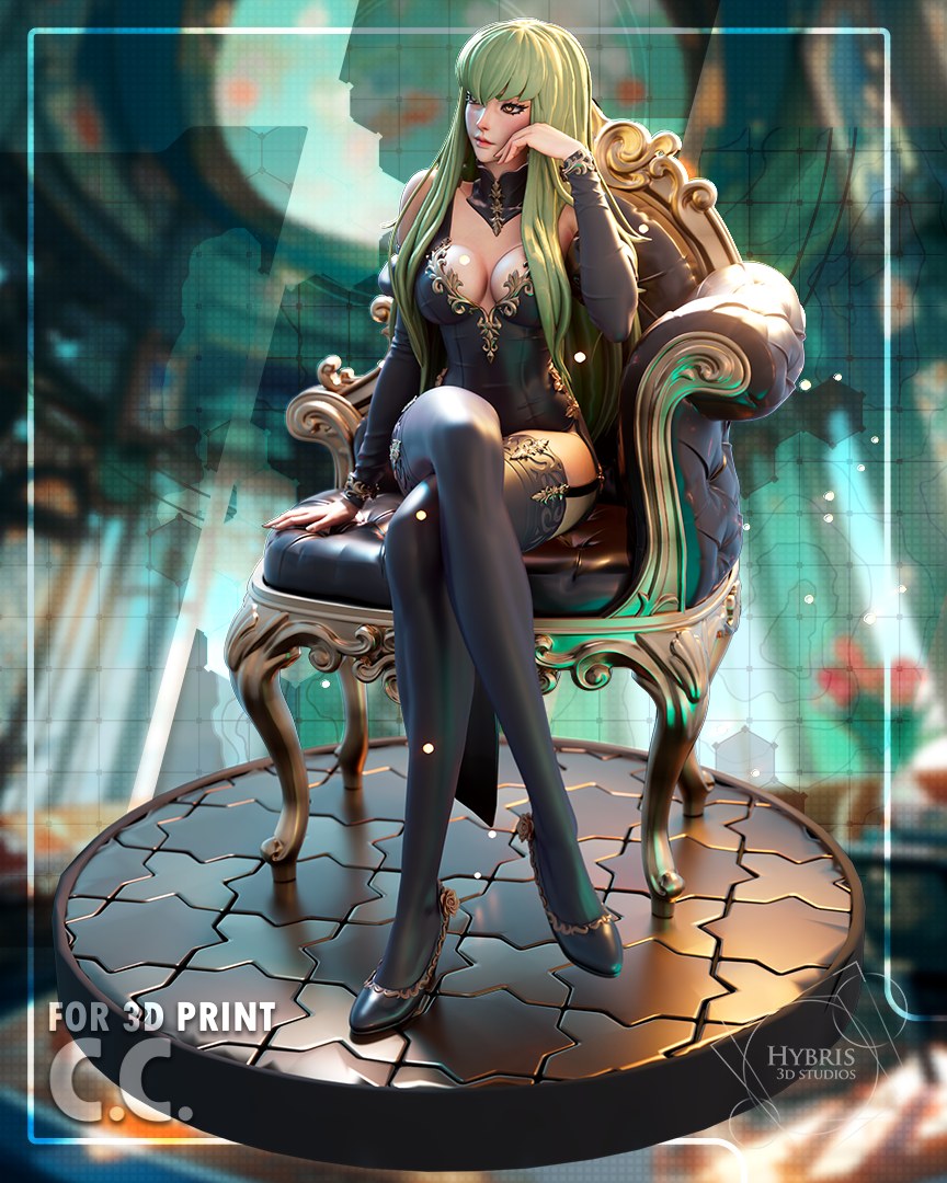 C.C. resin figure