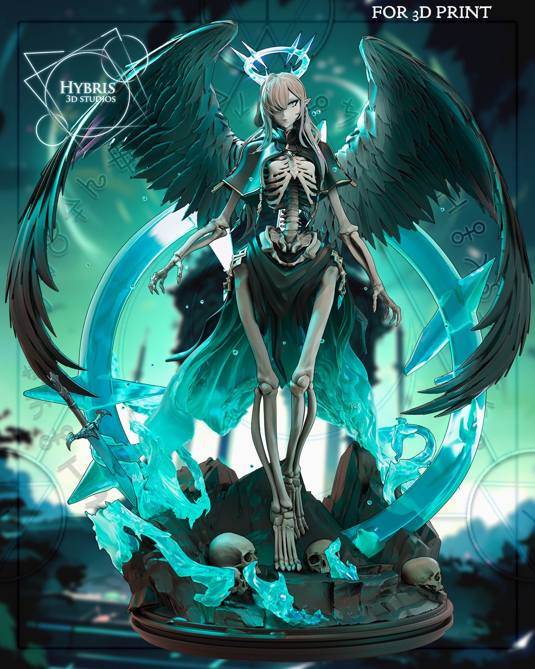 Liche resin figure