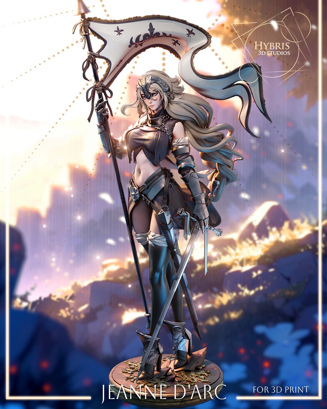 Jeanne d'Arc resin figure