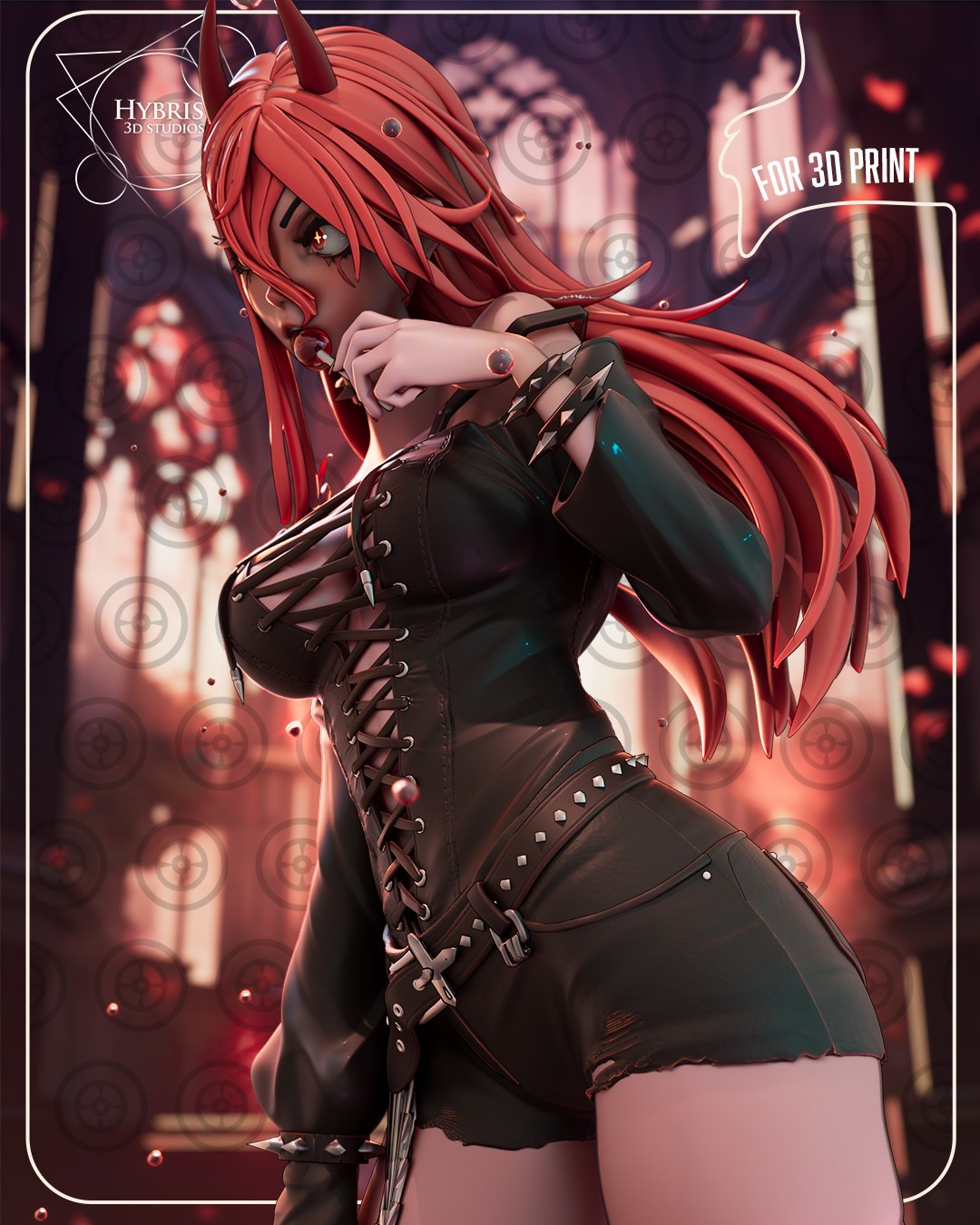 Goth Power resin figure