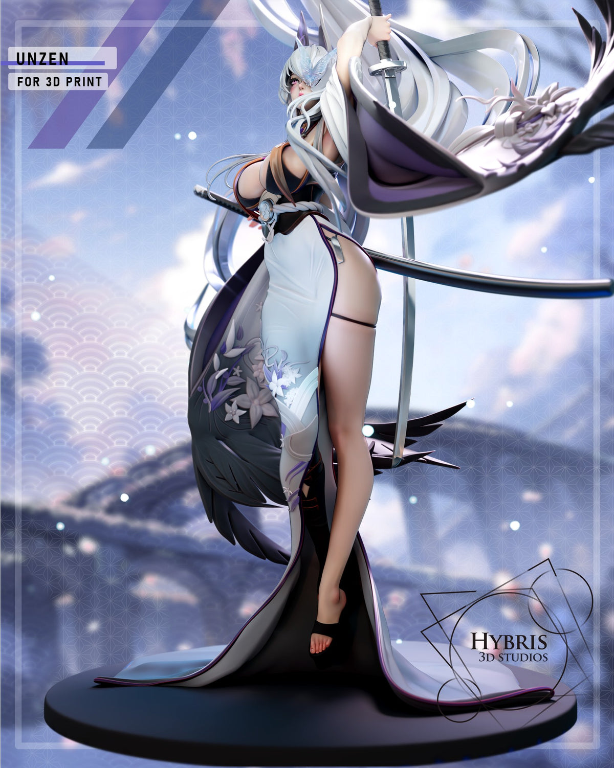 Unzen resin figure