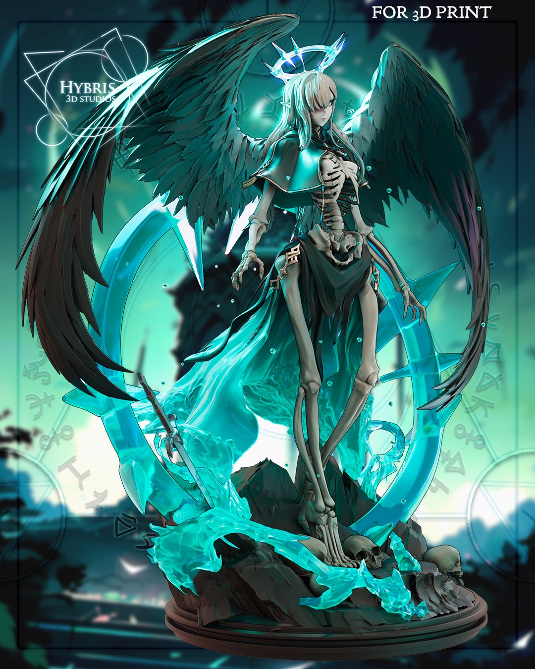 Liche resin figure