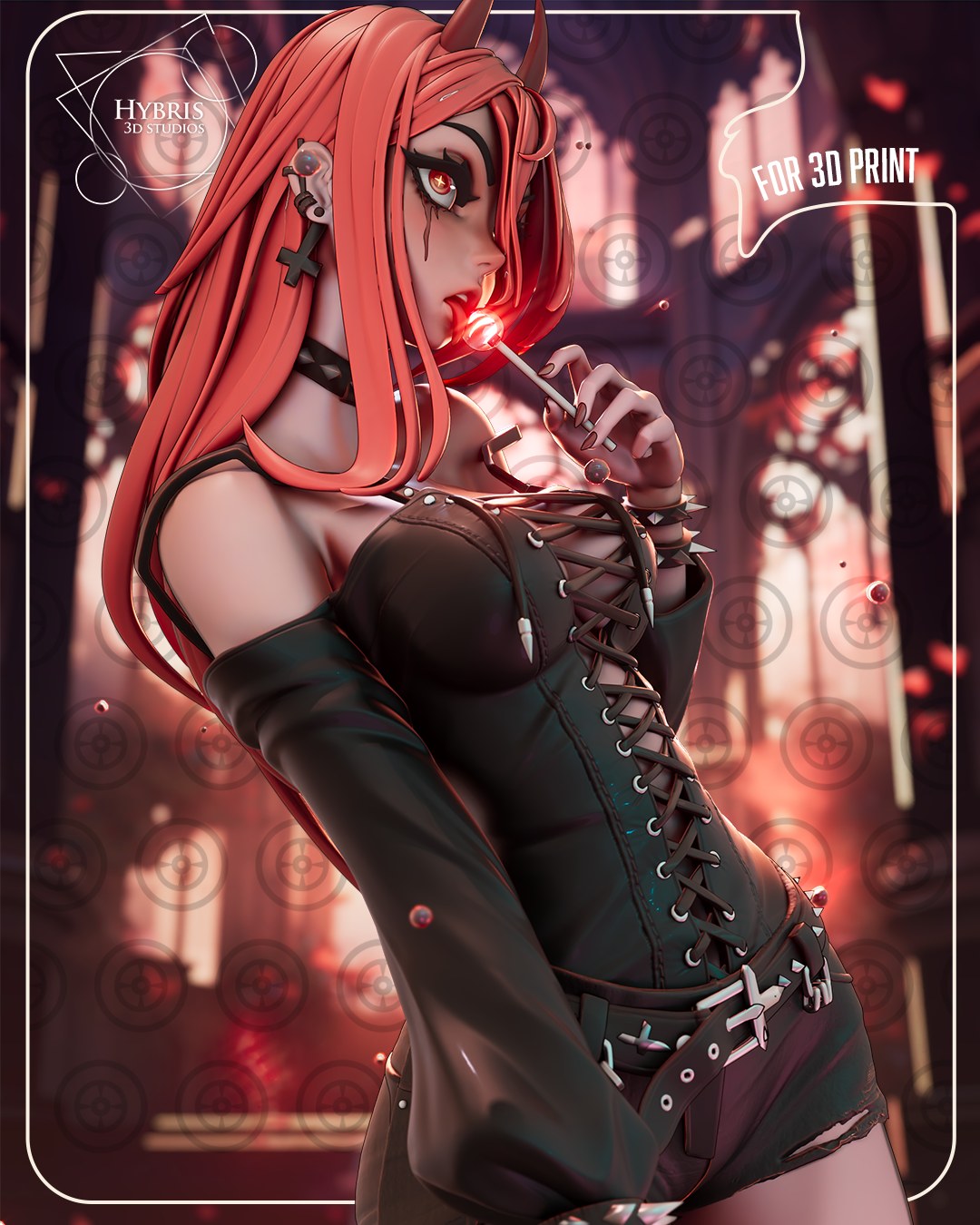 Goth Power resin figure