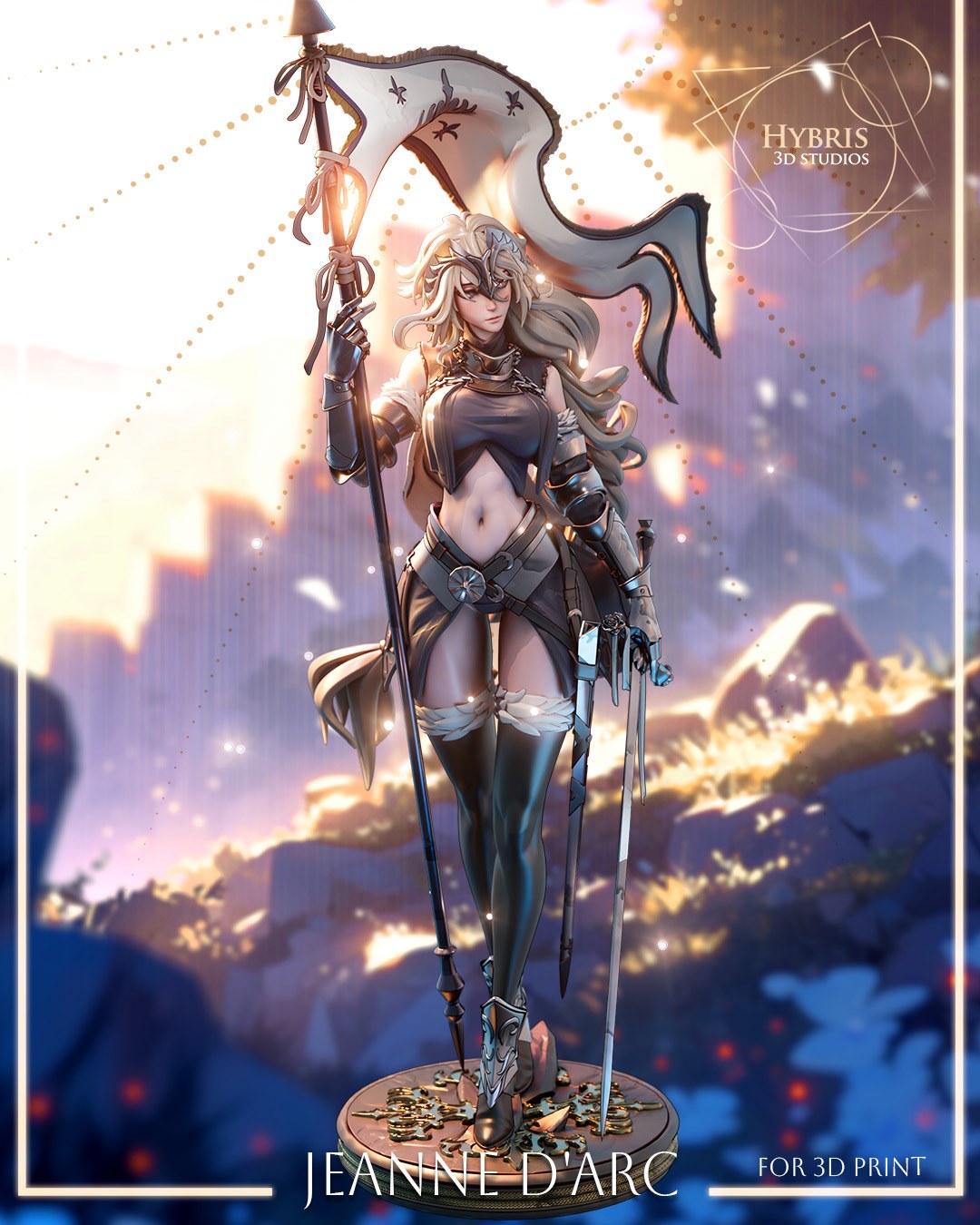 Jeanne d'Arc resin figure