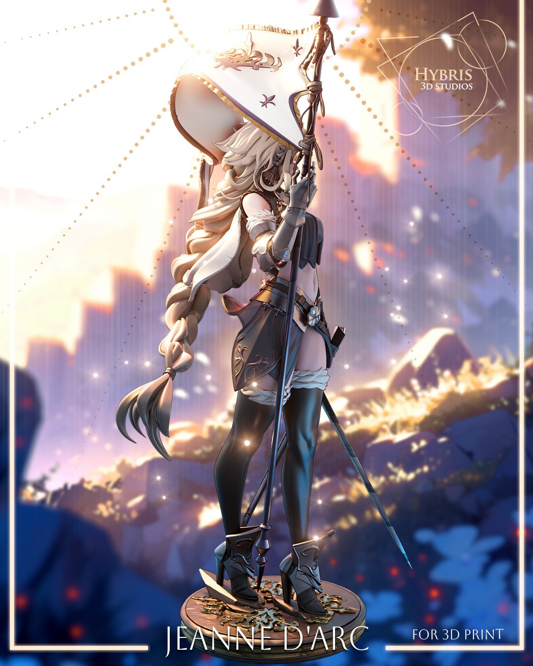 Jeanne d'Arc resin figure
