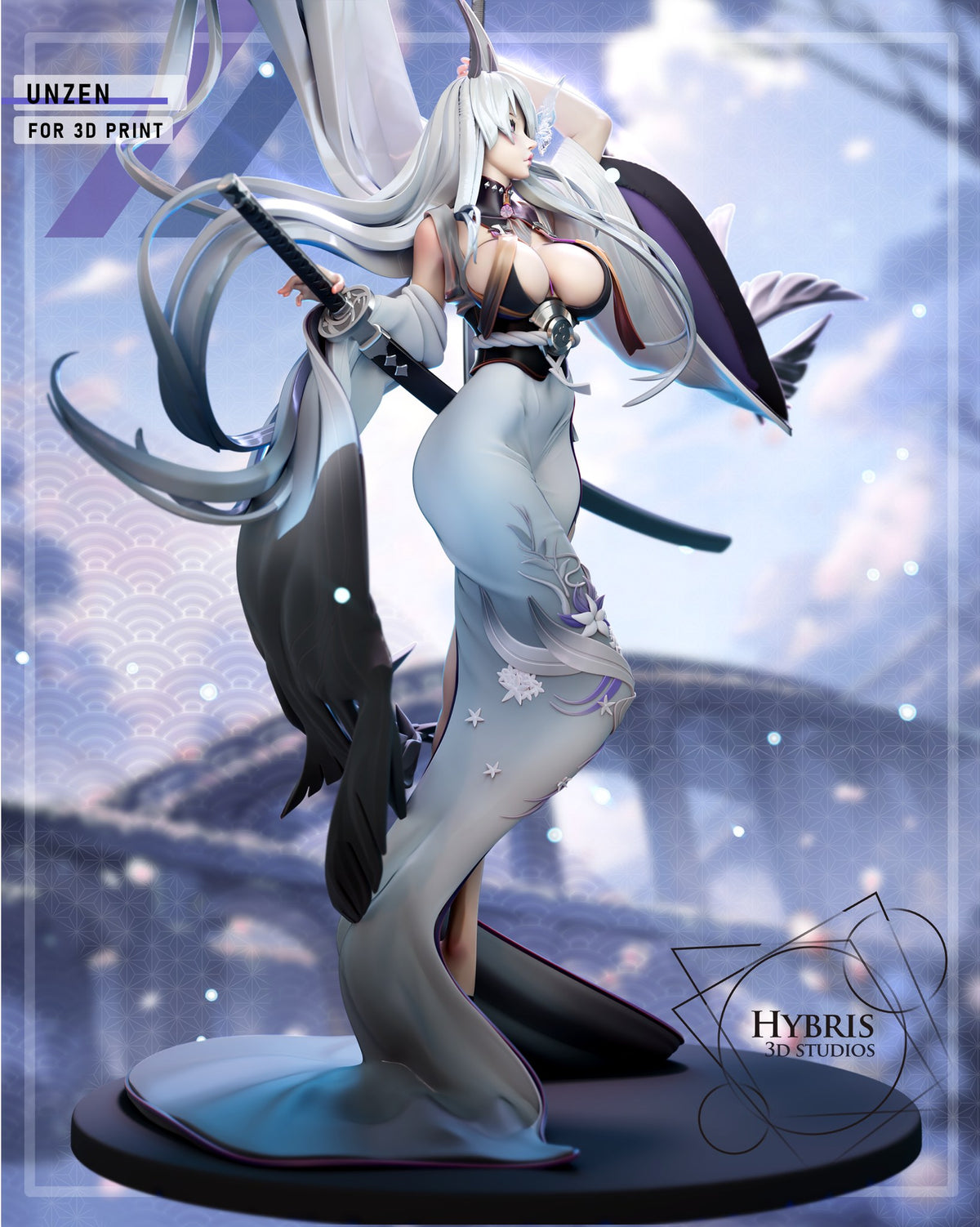 Unzen resin figure