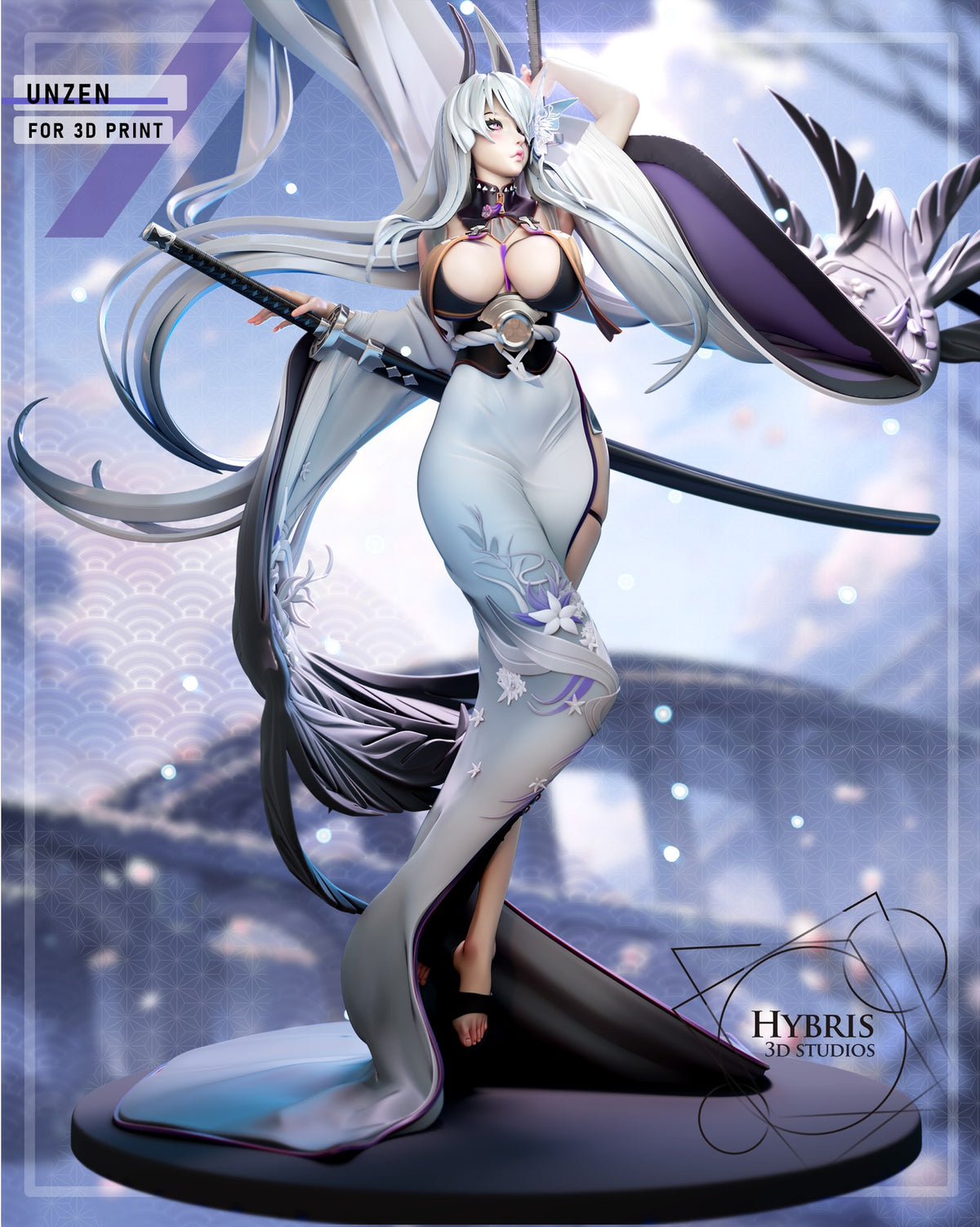 Unzen resin figure