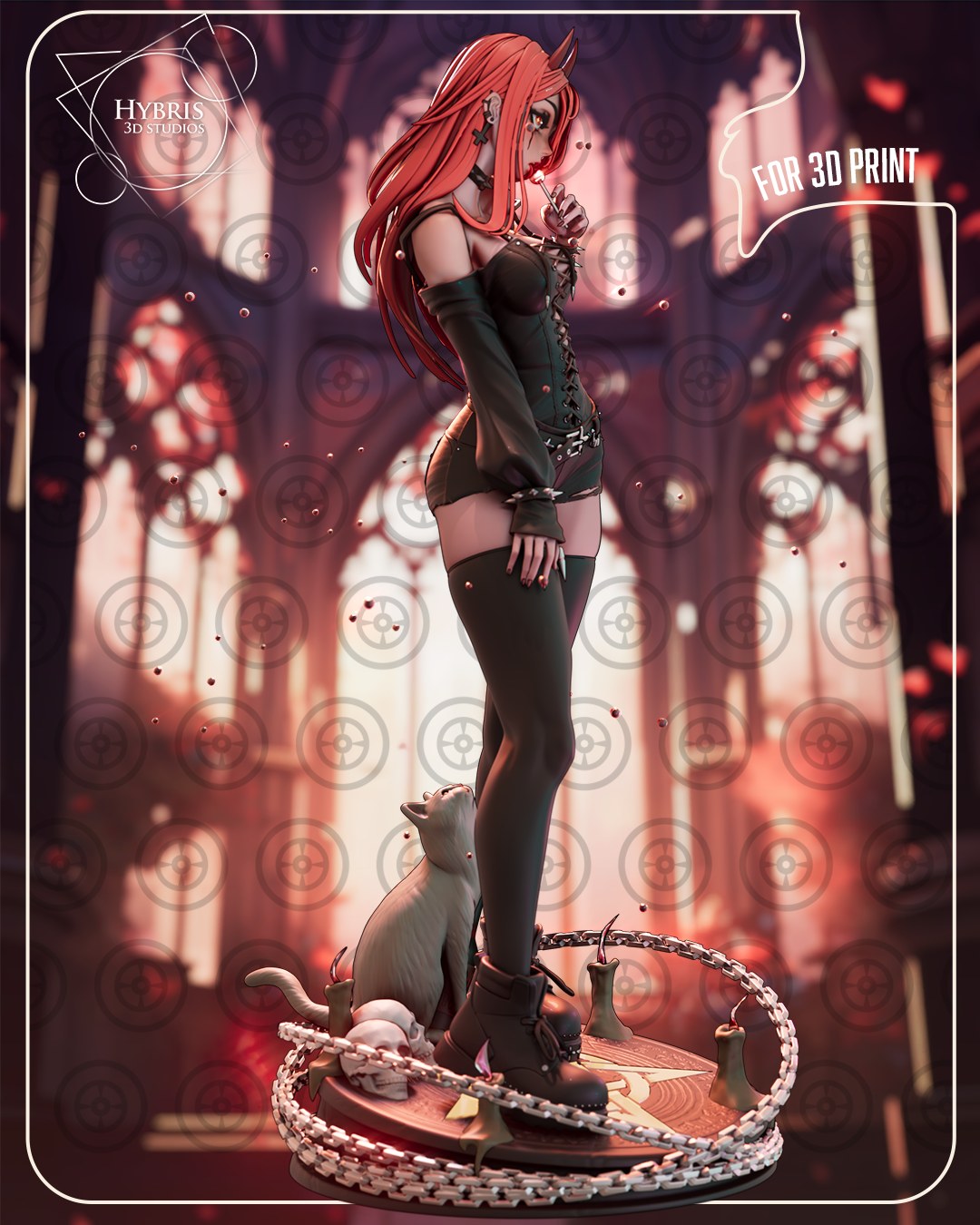 Goth Power resin figure