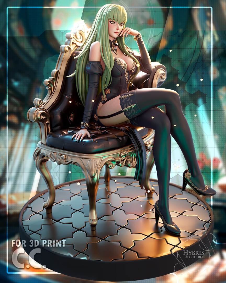 C.C. resin figure