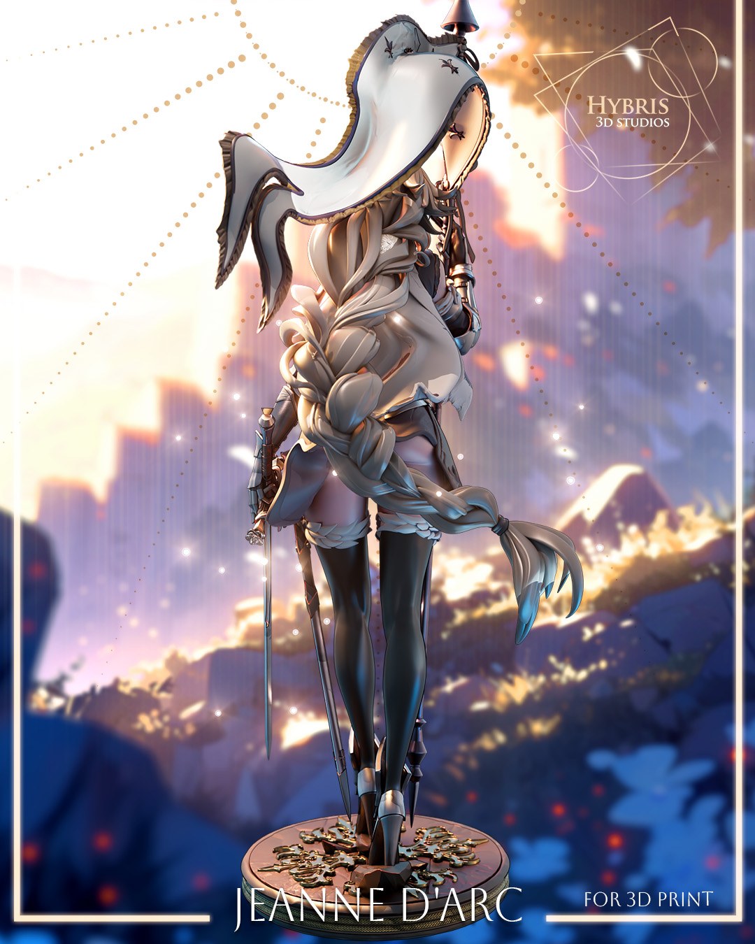 Jeanne d'Arc resin figure