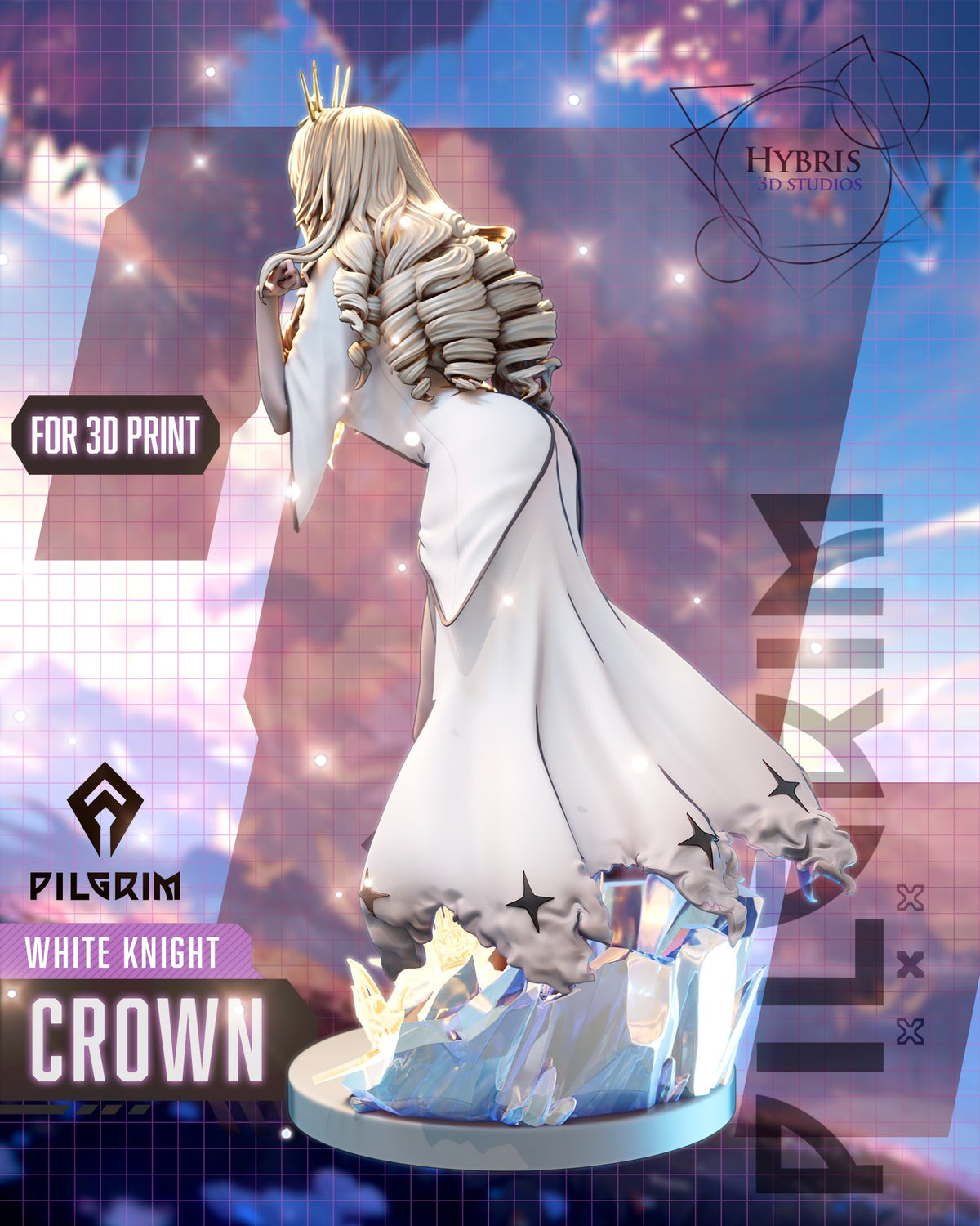 Crown resin figure