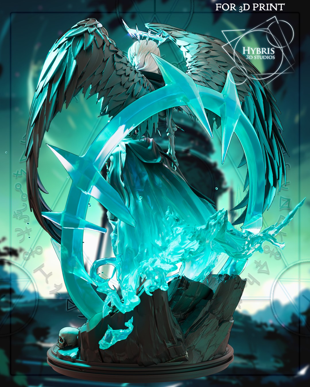 Liche resin figure