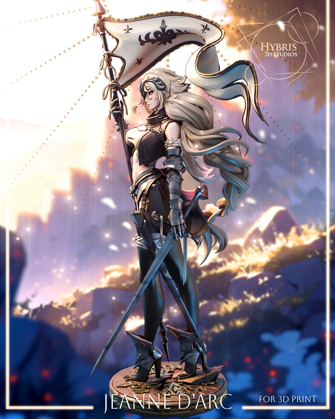 Jeanne d'Arc resin figure