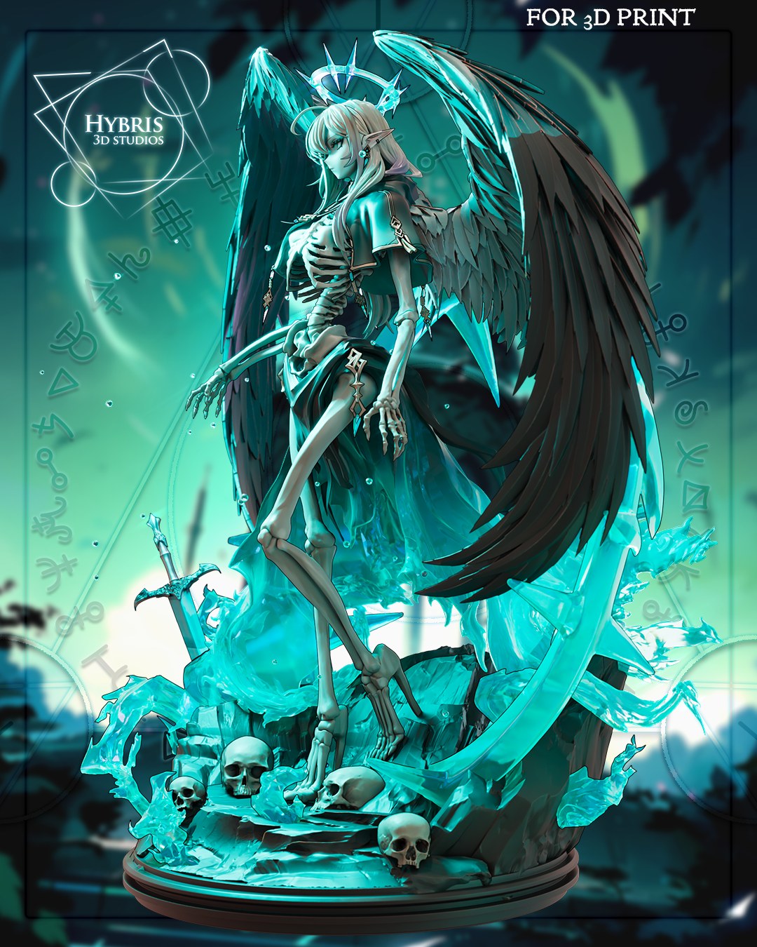 Liche resin figure