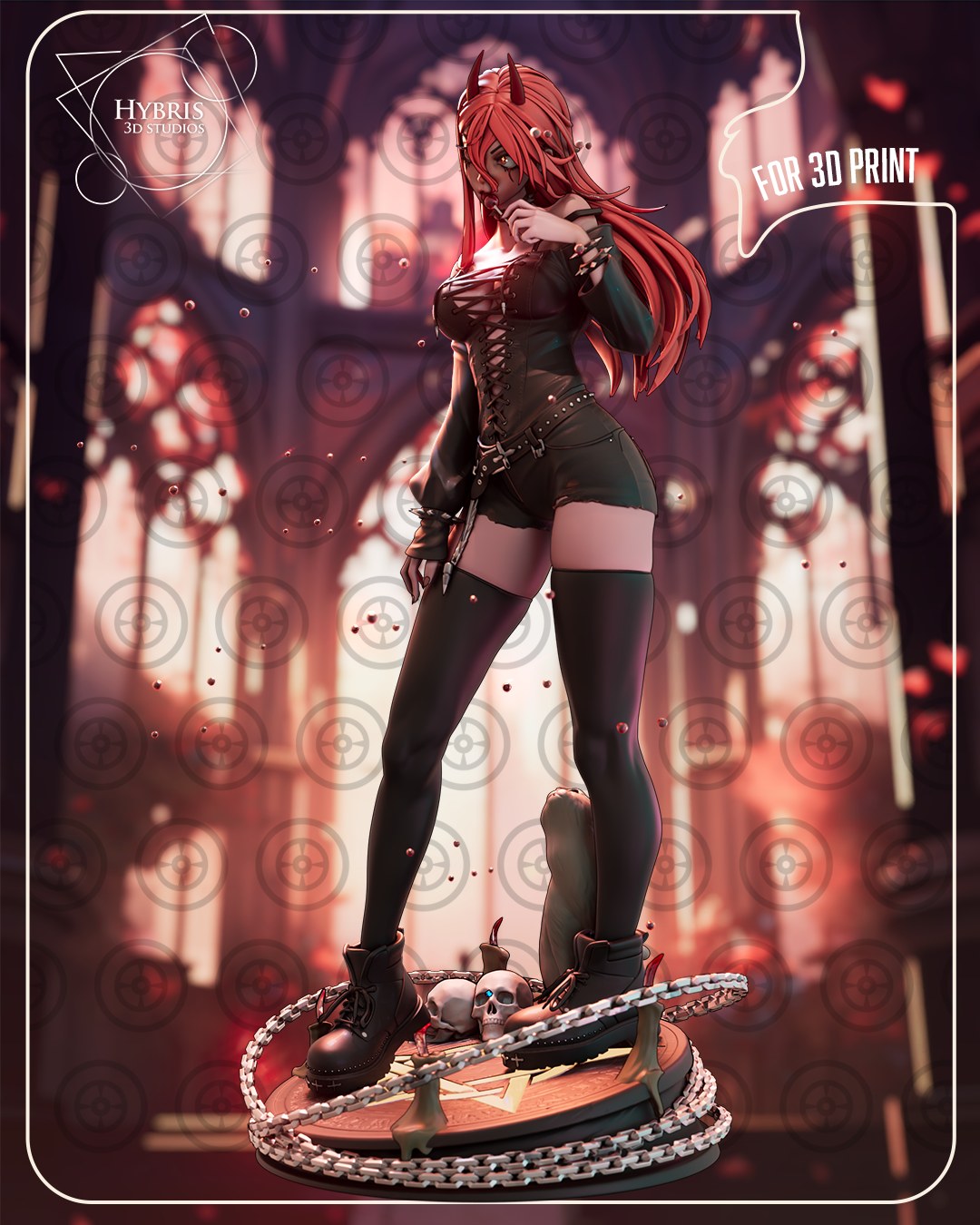 Goth Power resin figure
