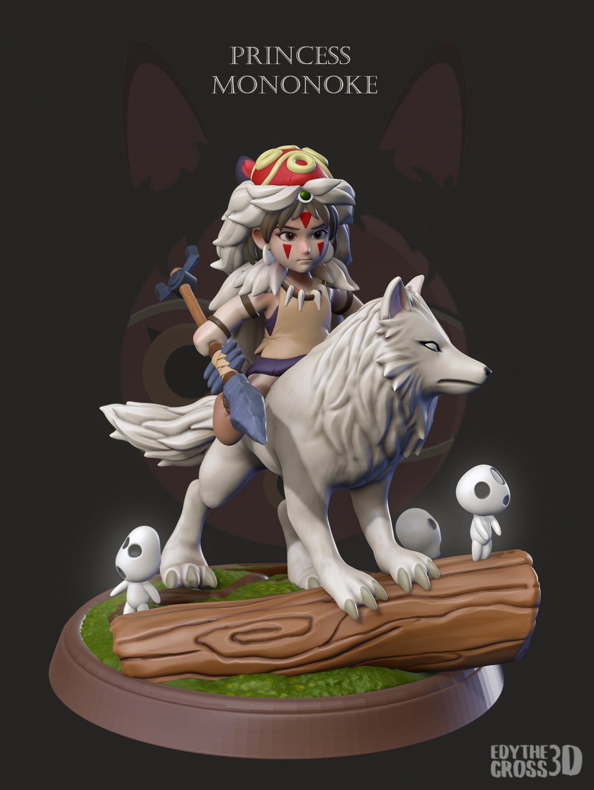 Chibi Princess Mononoke resin figure