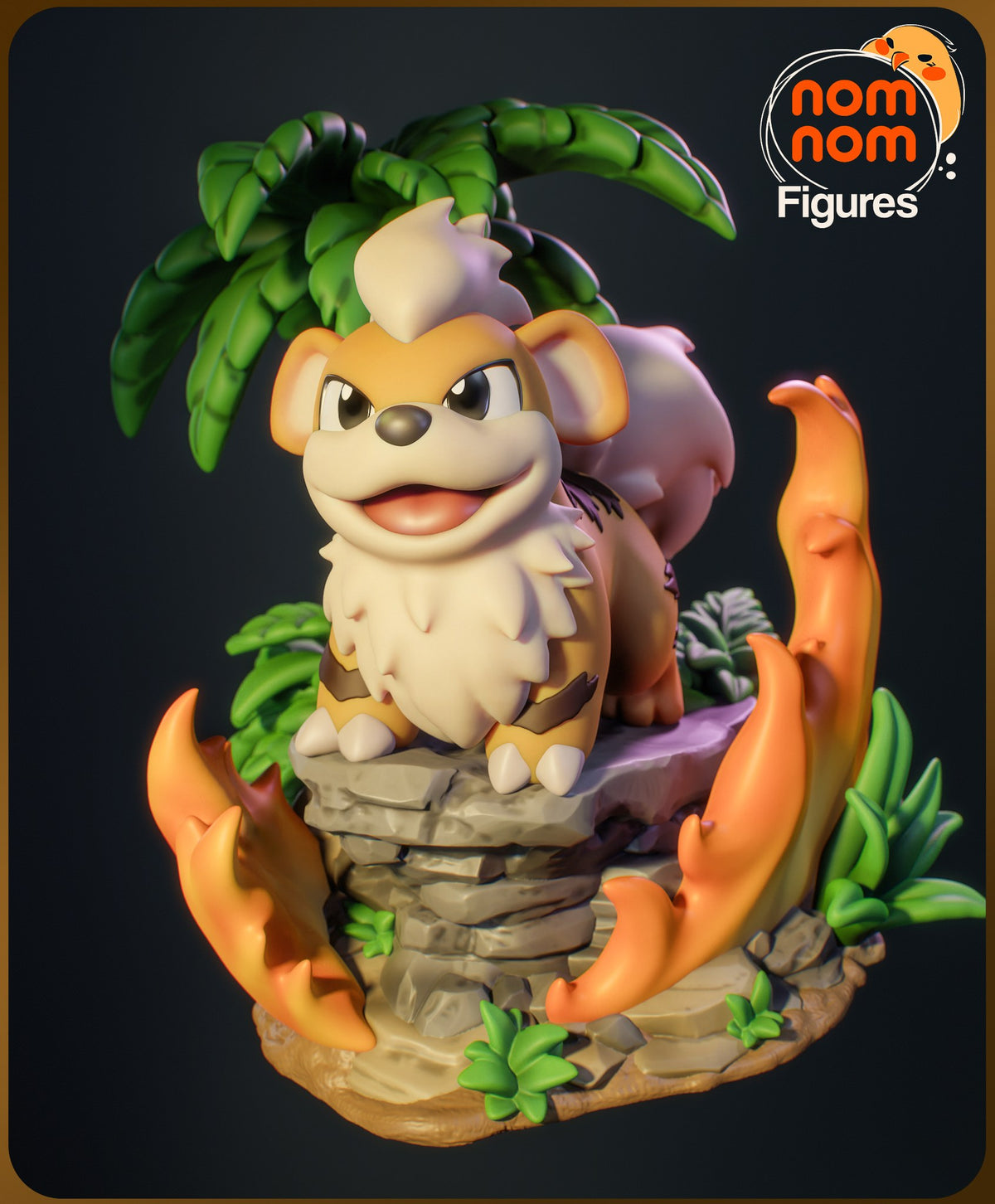 Chibi Growlithe resin figure