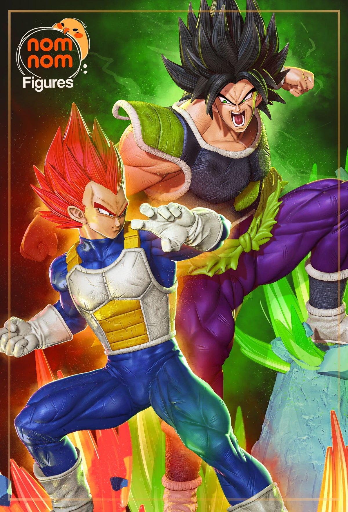 Vegeta vs Broly resin figure
