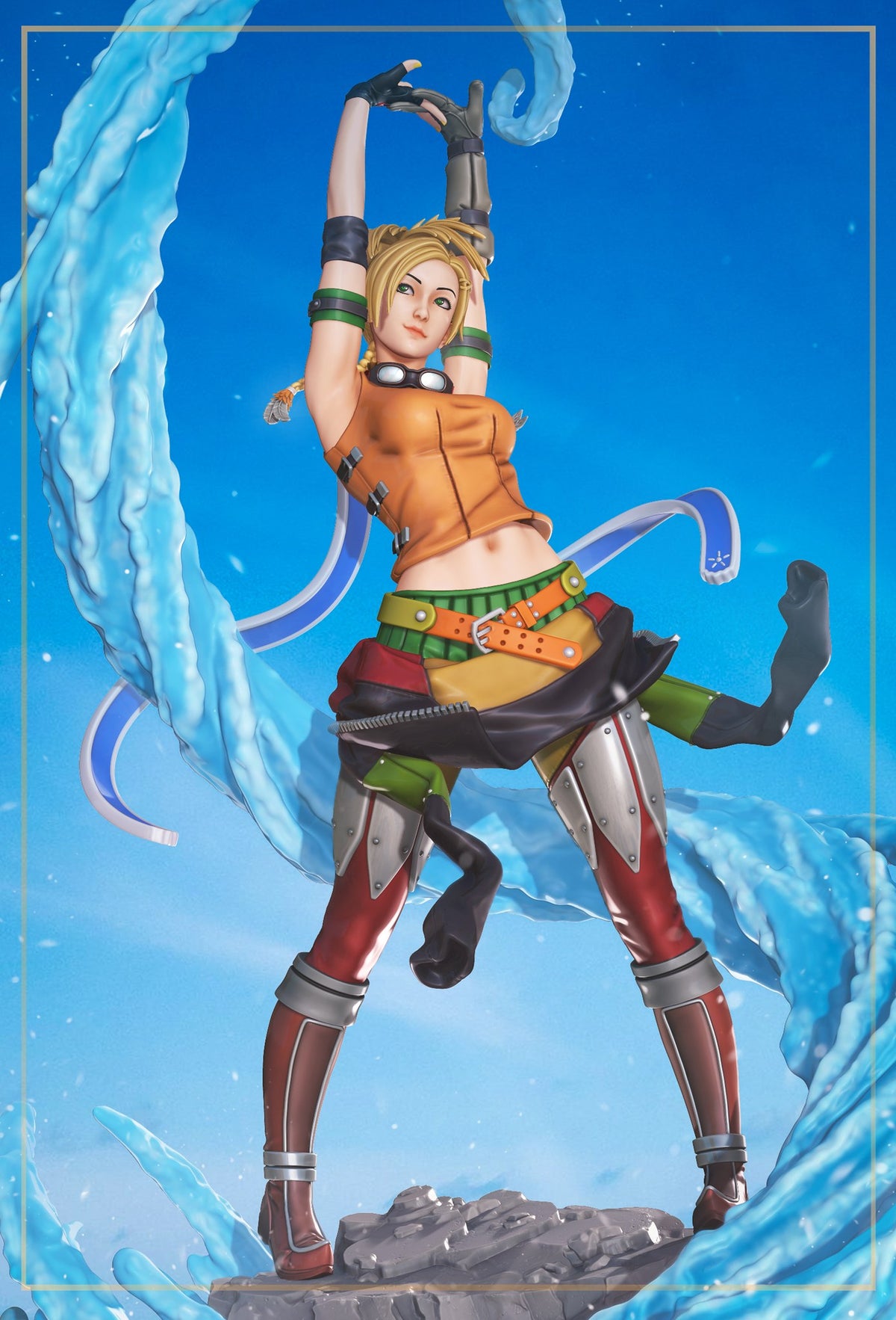 Rikku resin figure