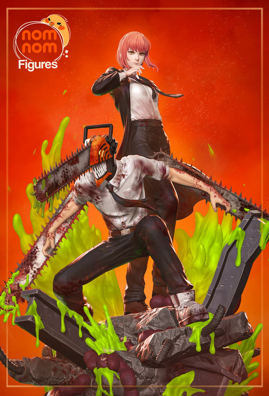 Makima and Denji resin figure