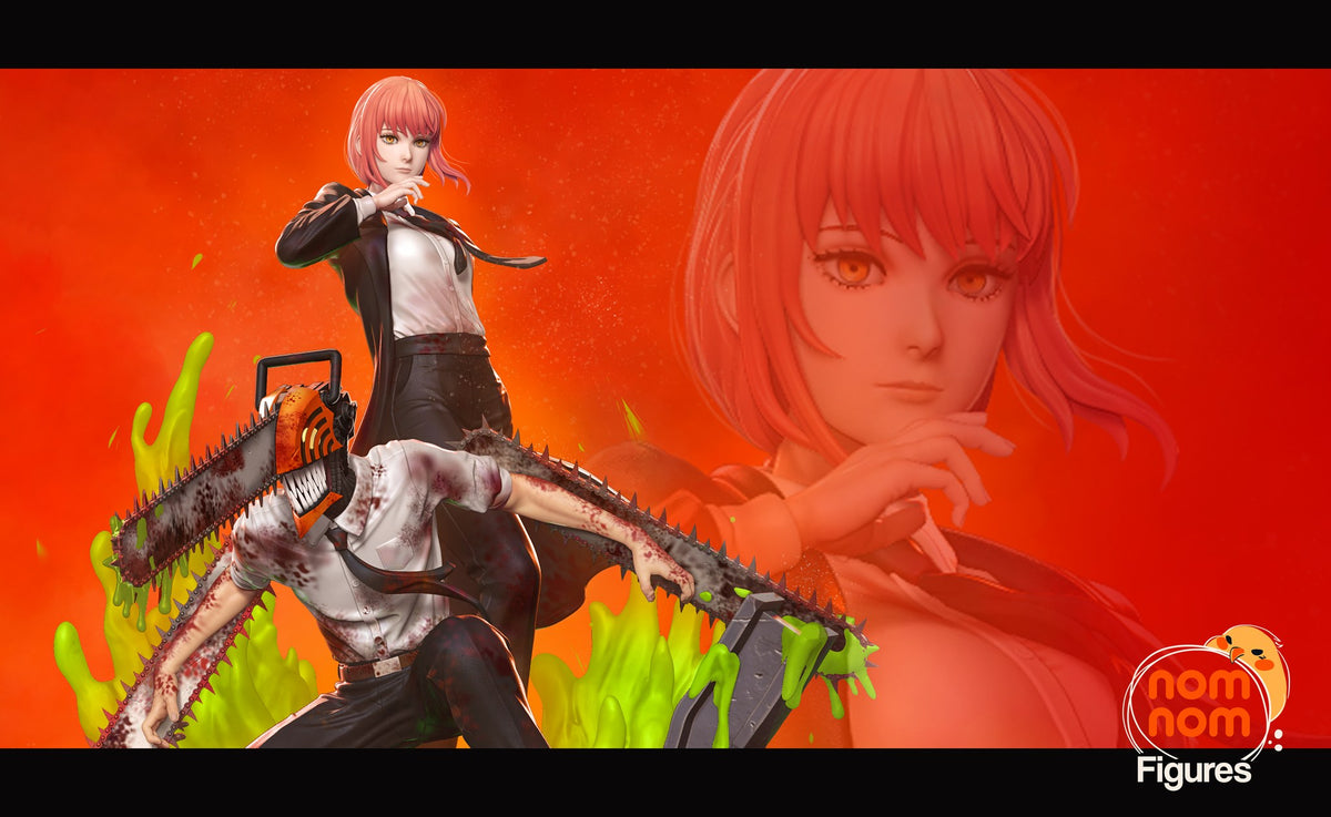 Makima and Denji resin figure