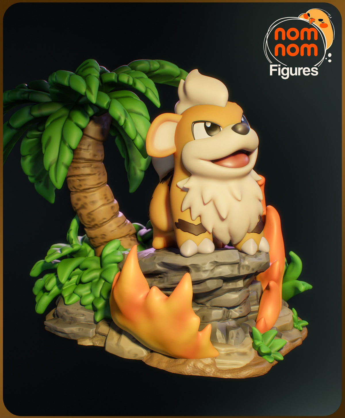 Chibi Growlithe resin figure