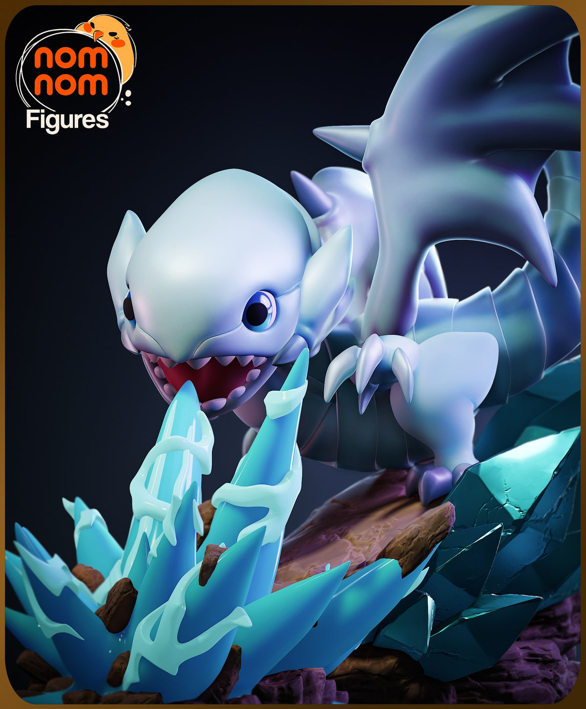 Chibi Blue-Eyes White Dragon resin figure