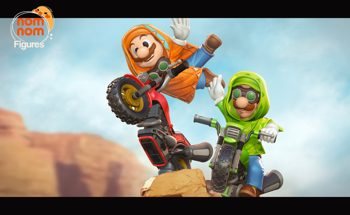Mario & Luigi (Motorbike Diorama) resin figure