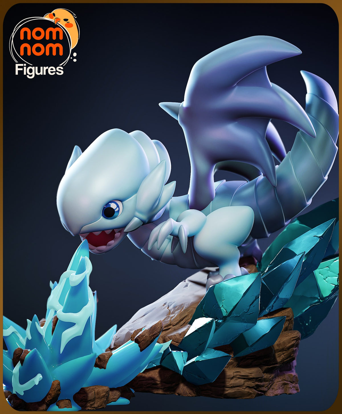 Chibi Blue-Eyes White Dragon resin figure