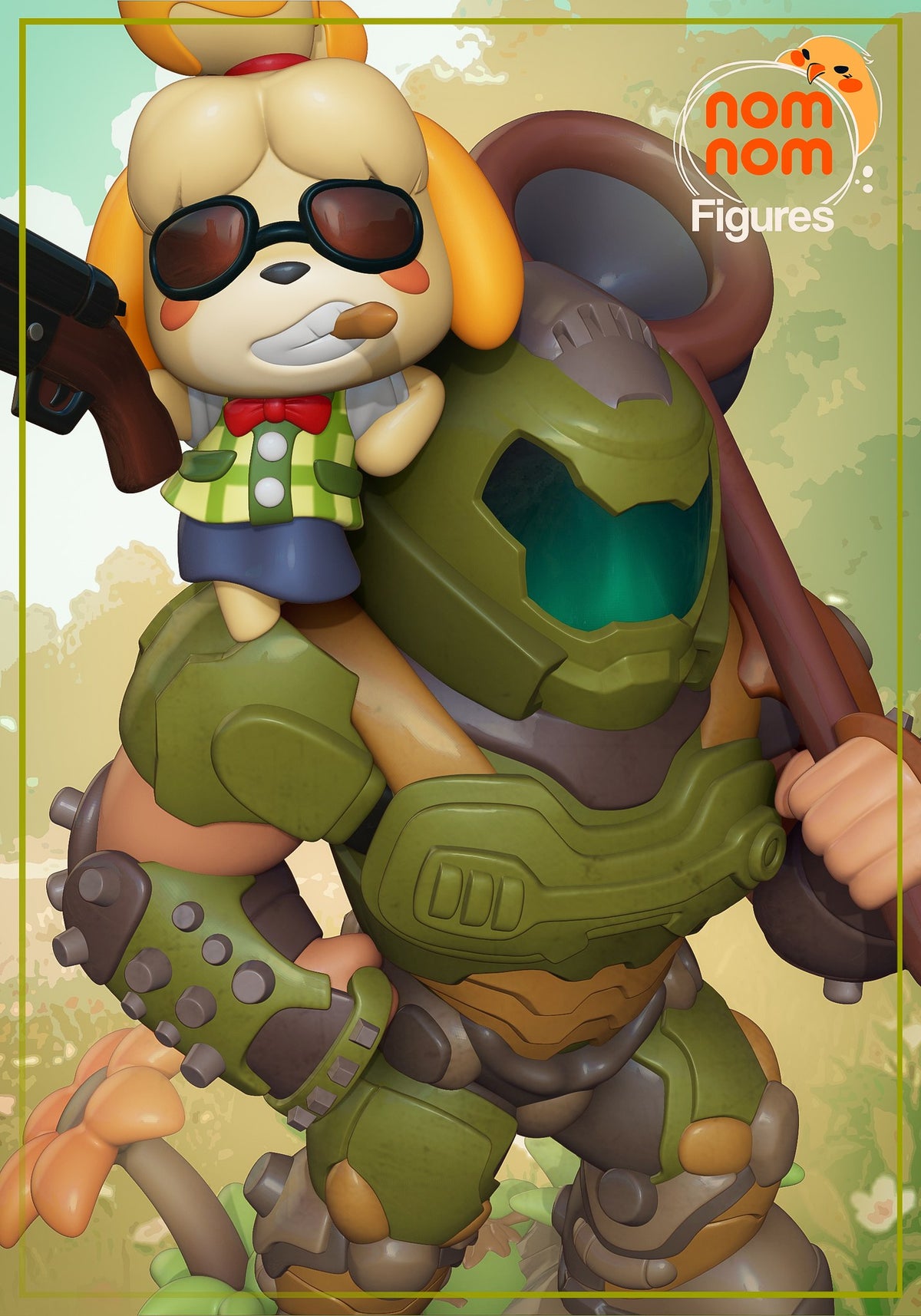 Chibi Isabelle & Doom Slayer resin figure