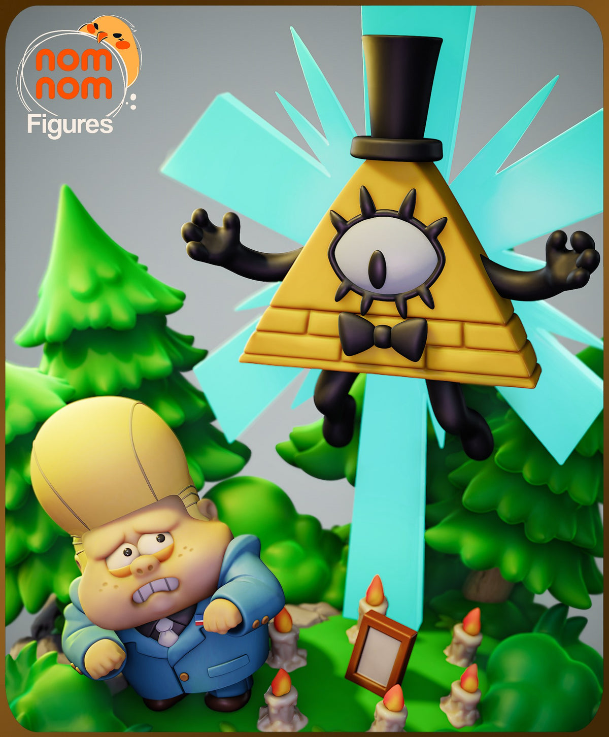 Chibi Bill Cipher resin figure
