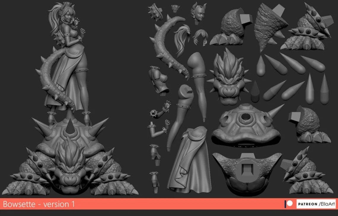 Bowsette resin figure