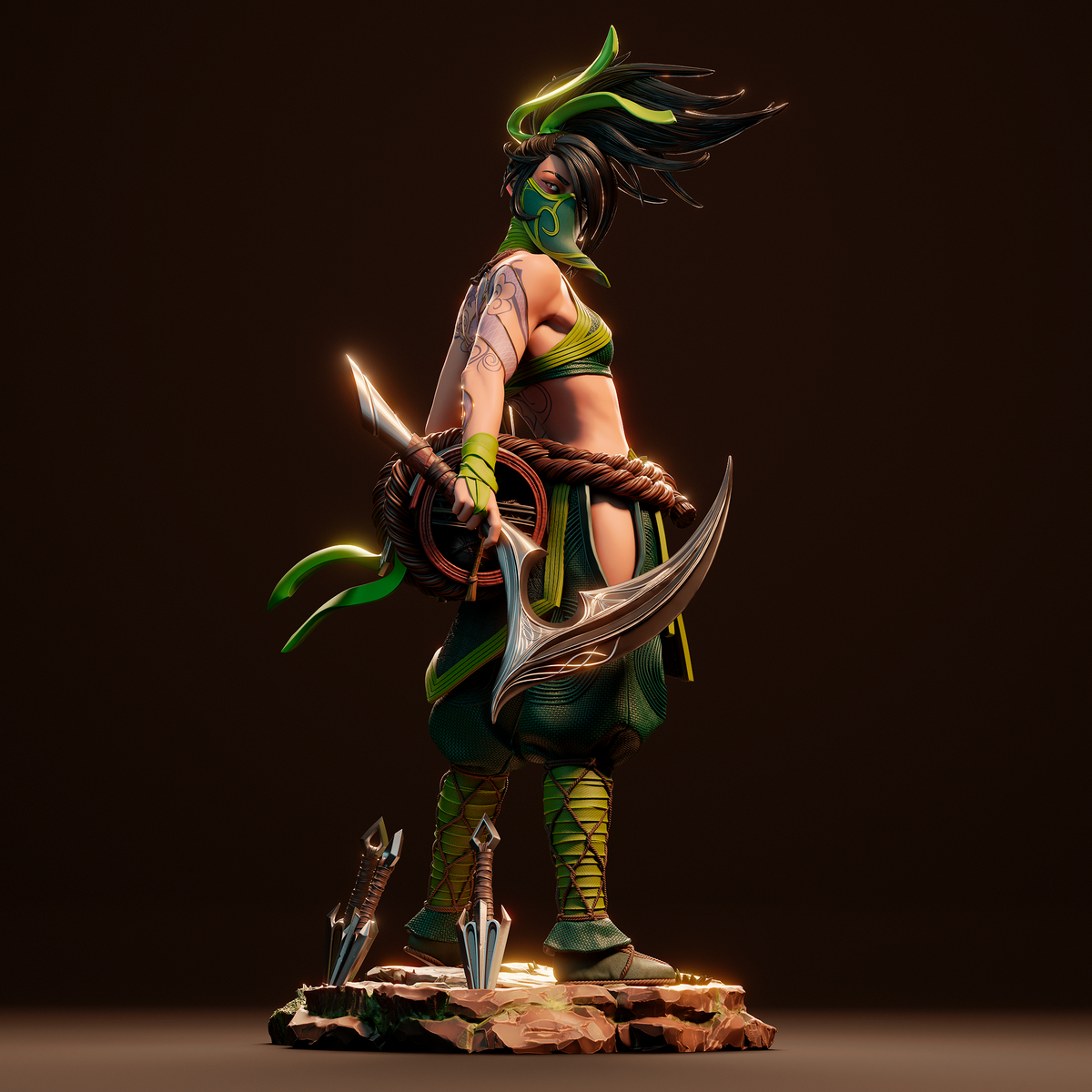 Akali resin figure