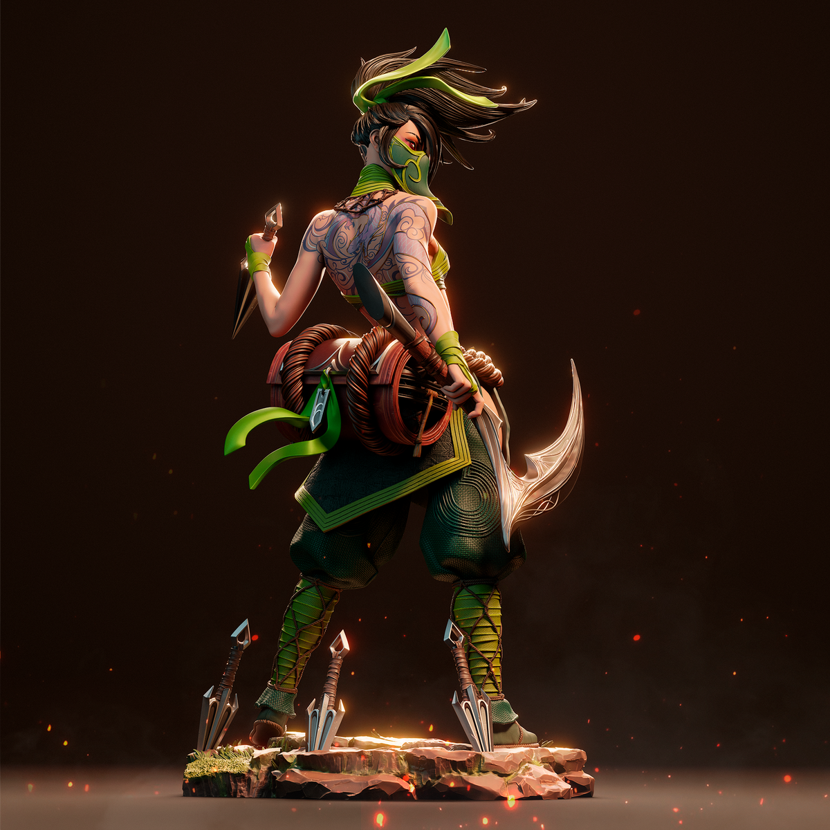 Akali resin figure