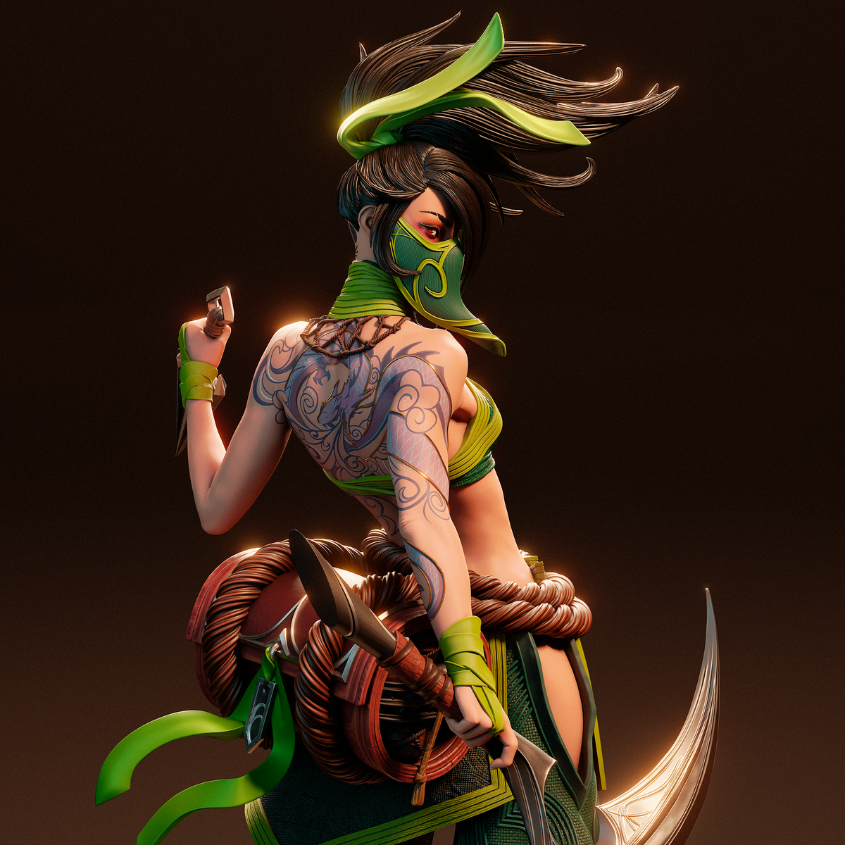 Akali resin figure
