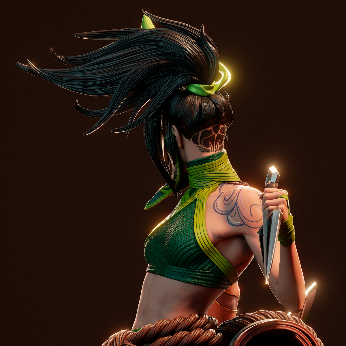 Akali resin figure