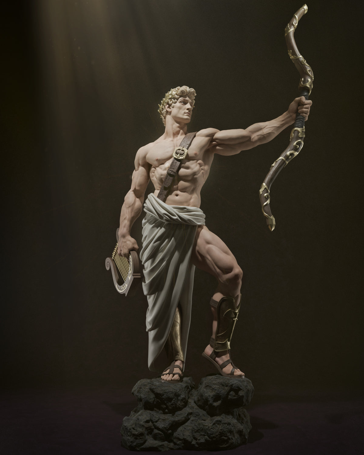 Apollo Full Figure, Bow (2-Piece Prop) resin figure