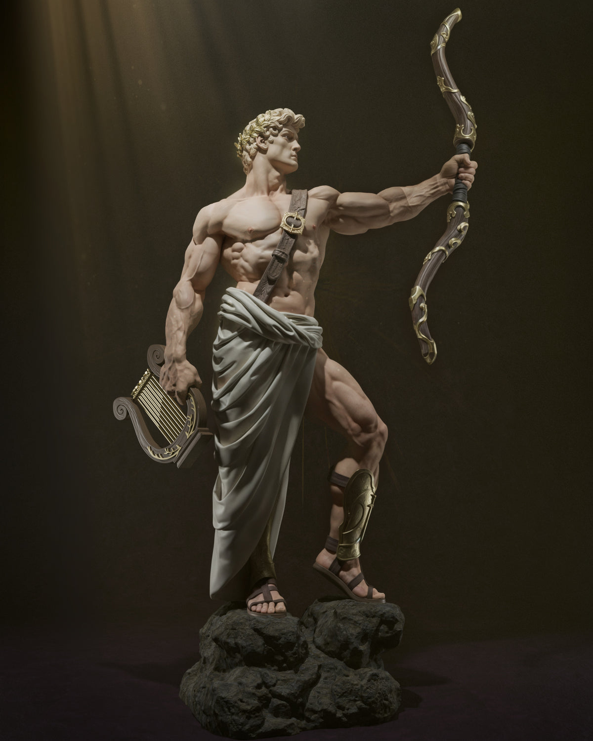 Apollo Full Figure, Bow (2-Piece Prop) resin figure