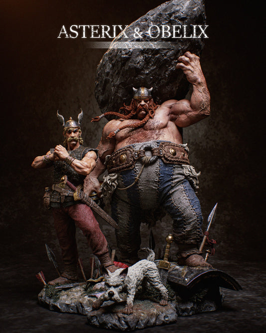 Asterix & Obelix Diorama resin figure